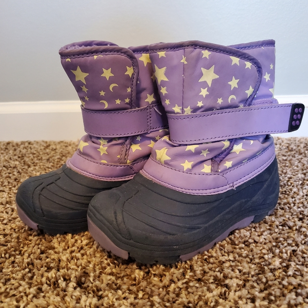 Girls purple Thermolite boots size 10